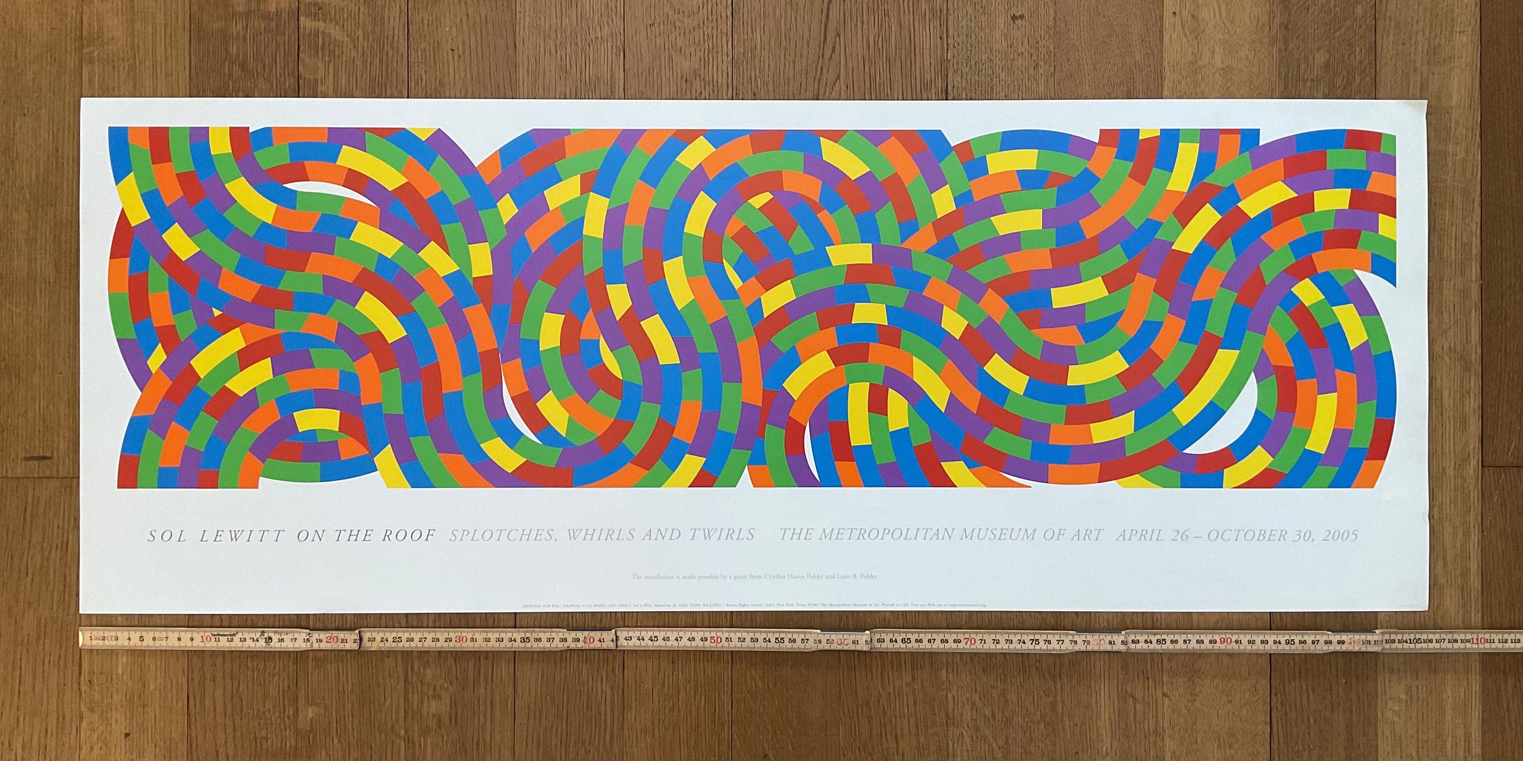 Sol Lewitt Original-Ausstellungsplakat – 41.9"×15.9" (106.5×40.5cm)