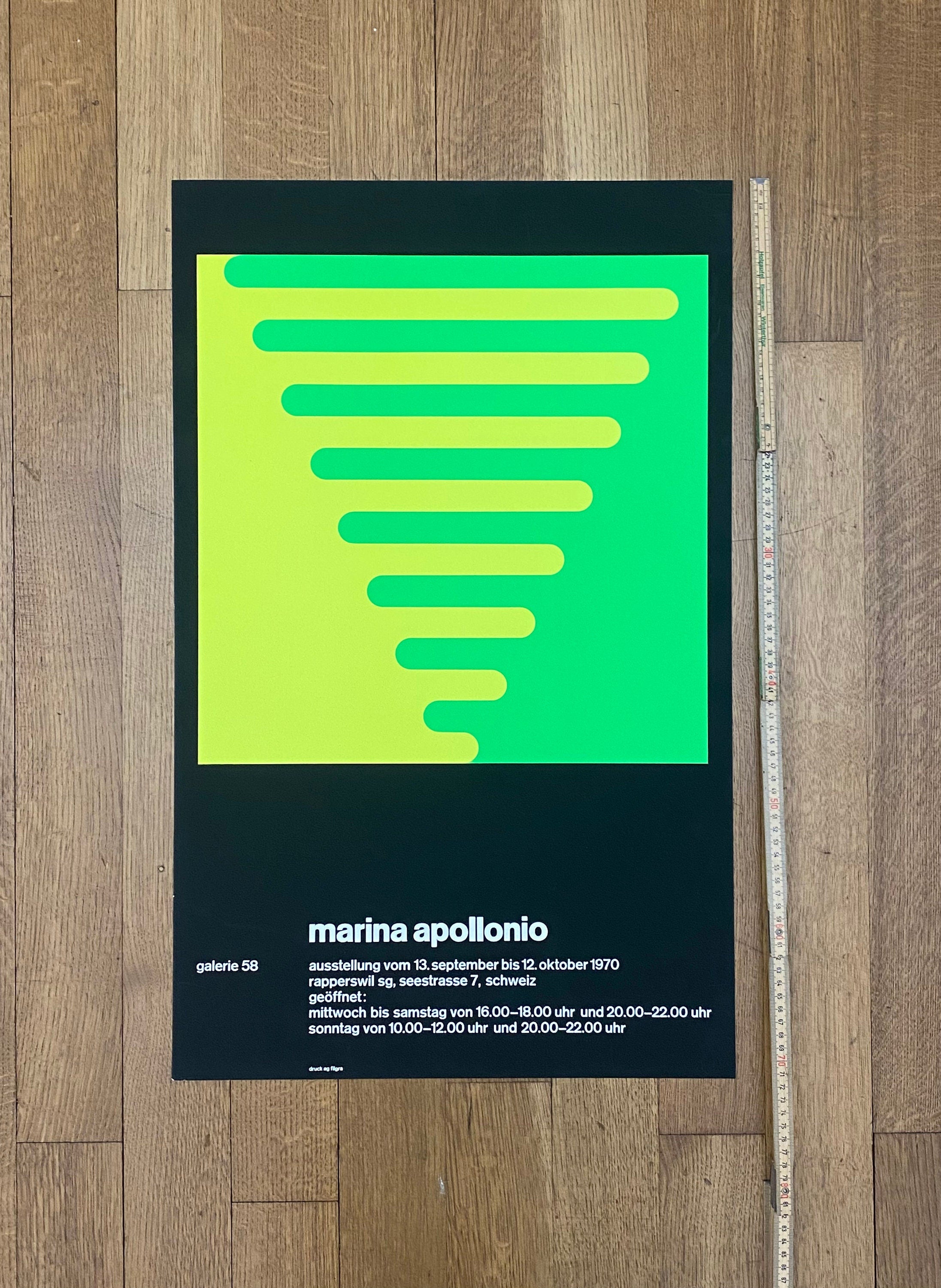 Marina Apollonio Original-Kunstposter – 45 × 72 cm (17,7 × 28,3 Zoll)