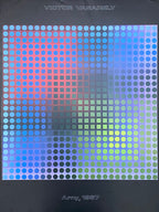 Victor Vasarely original art poster - 24.0"×31.9" (61×81cm)
