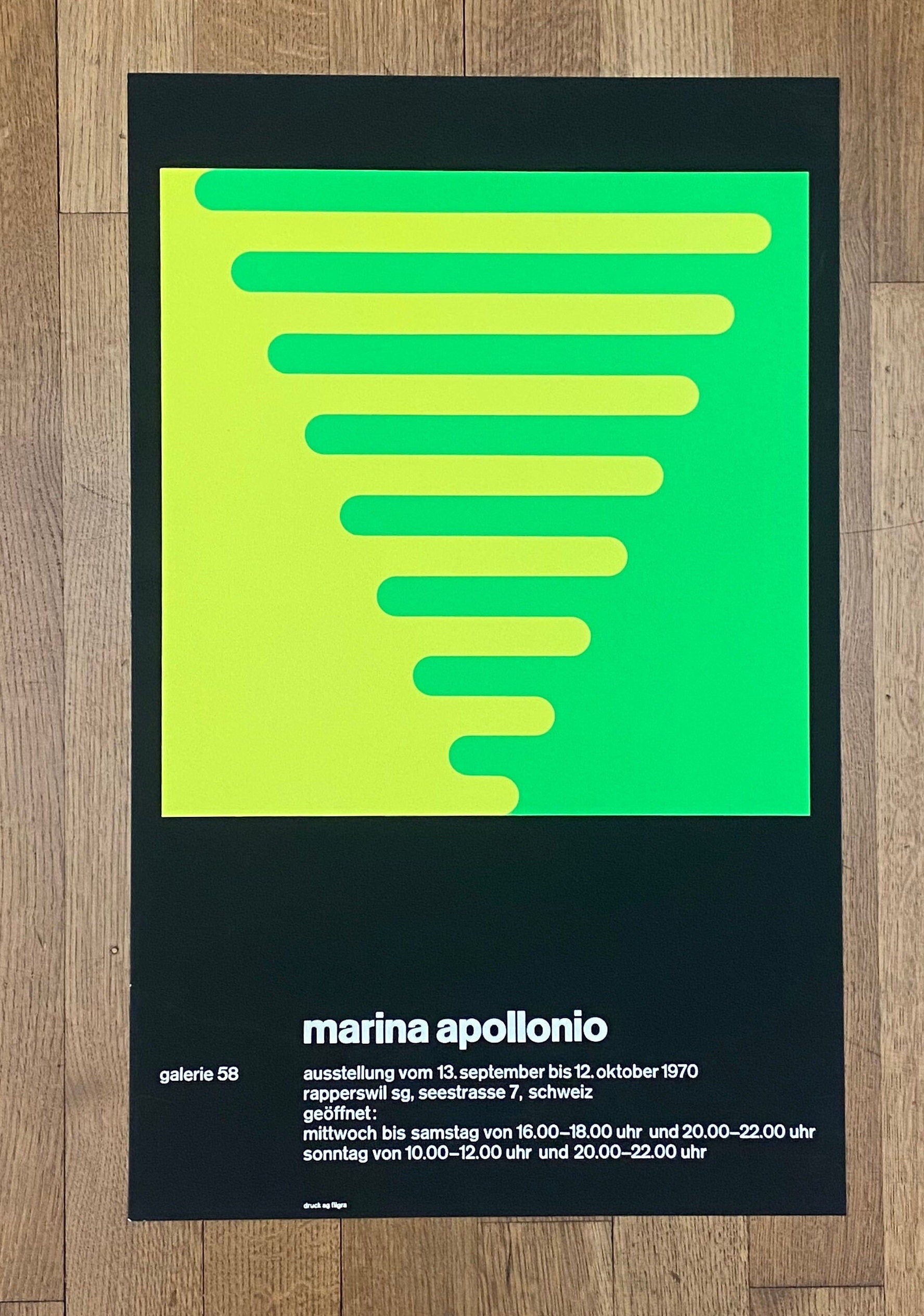 Marina Apollonio Original-Kunstposter – 45 × 72 cm (17,7 × 28,3 Zoll)
