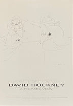 David Hockney original exhibition poster used - 23.6"×33.9" (60×86cm)