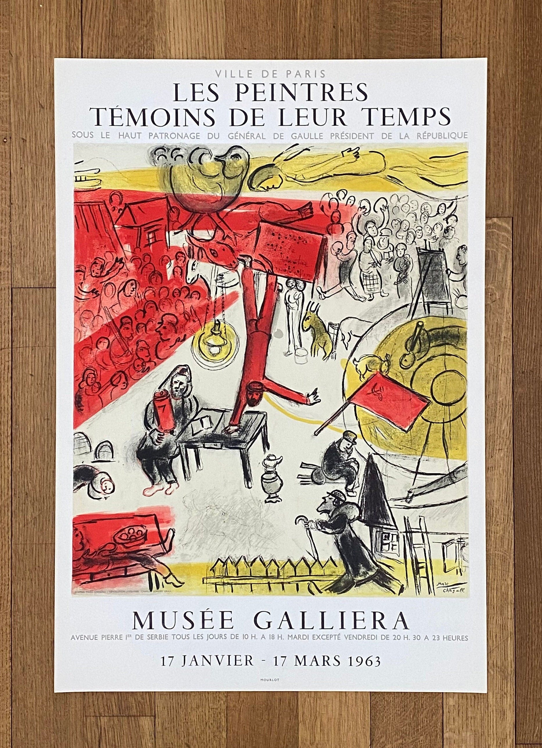 Marc Chagall original art poster - 20.3"×29.5" (51.5×75cm)