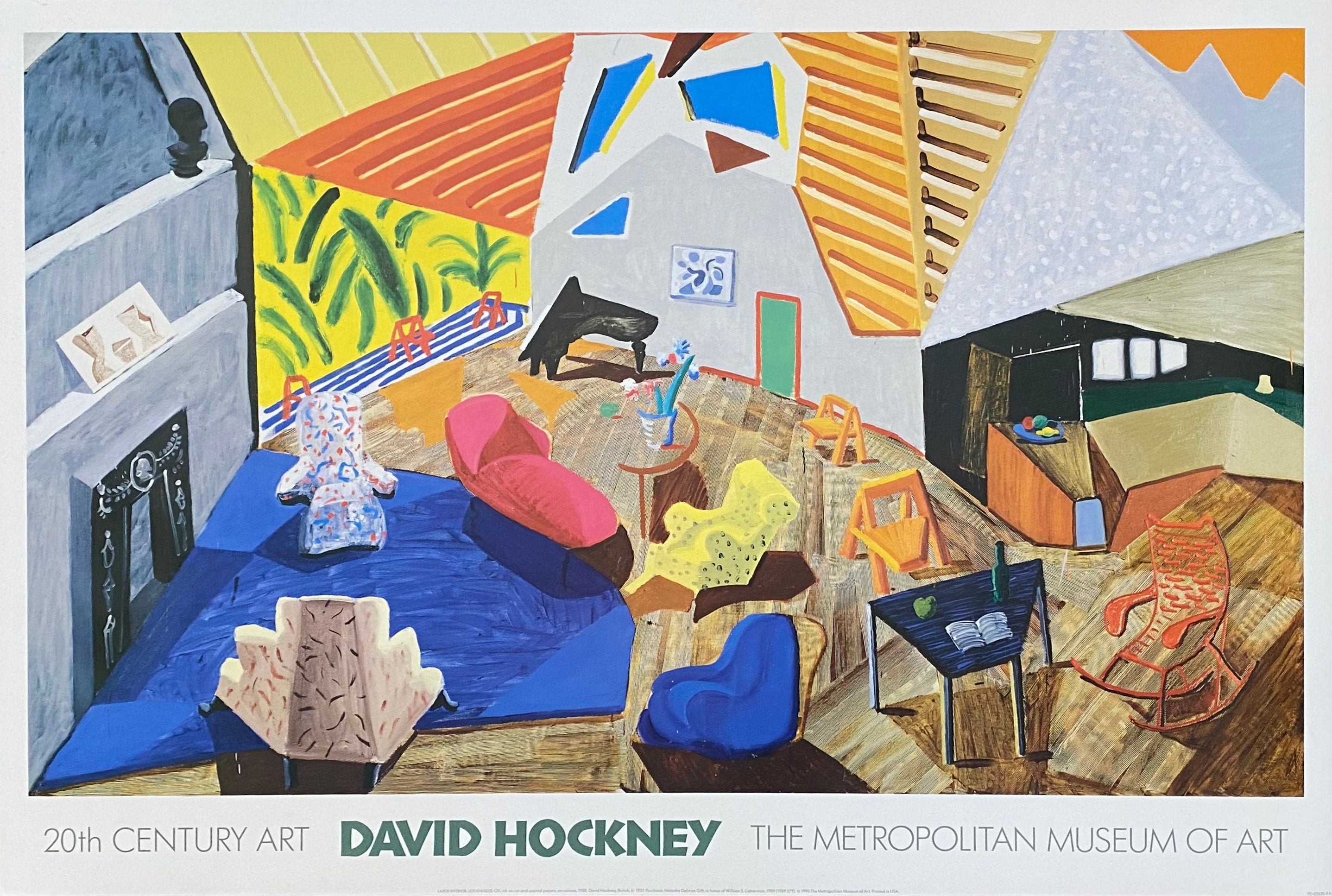 David Hockney original exhibition poster used - 41.9"×28.0" (106.5×71cm)