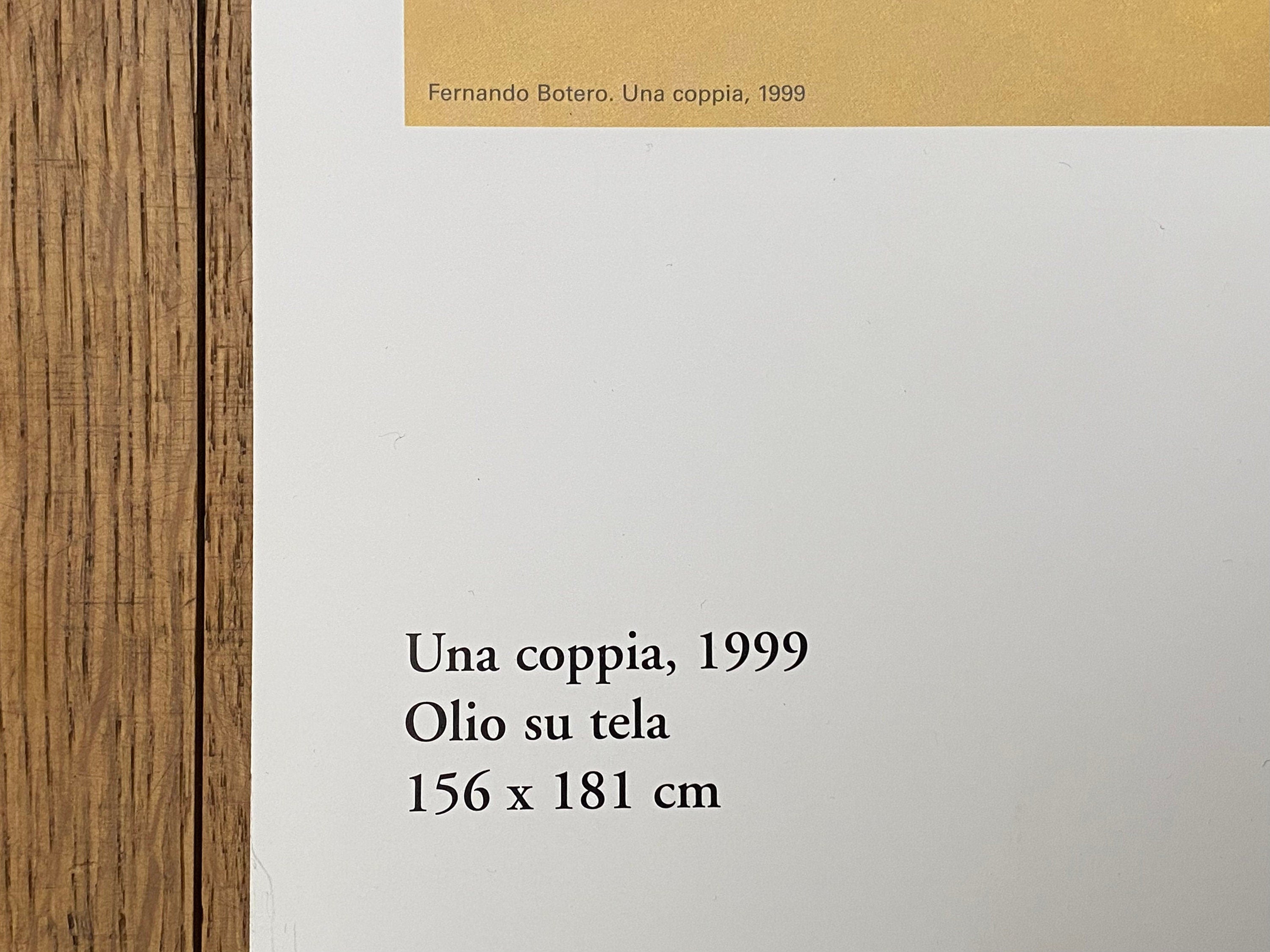 Fernando Botero Original Kunstposter - 27,6"×35,2" (70×89,5cm)