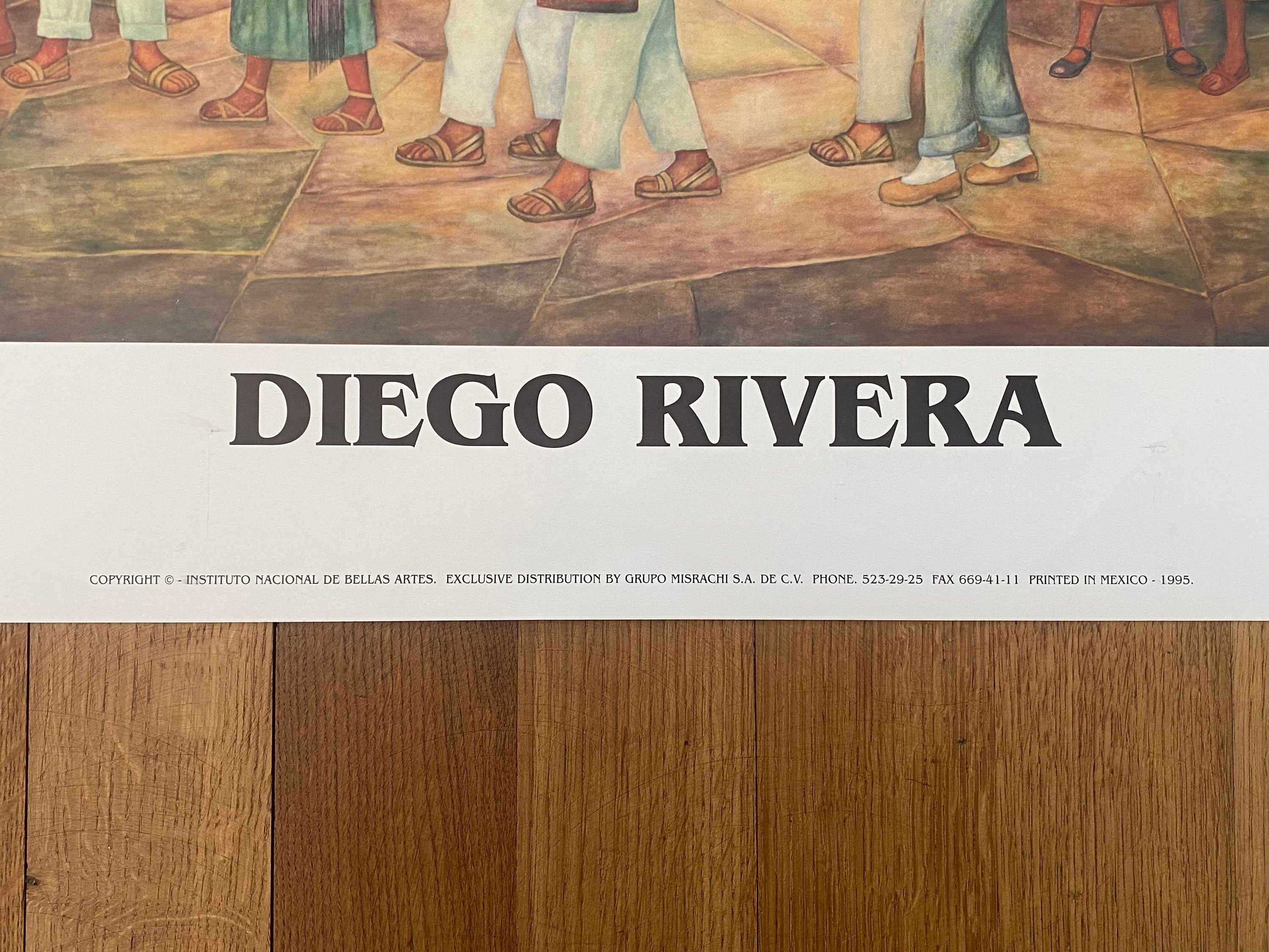 Diego-Rivera-Ausstellungsposter verwendet – 92,5×57 cm (36,4"×22,4")
