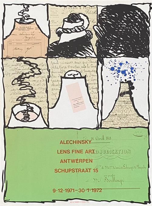Alechinsky art exhibition poster - 19.1"×25.8" (48.5×65.5cm)