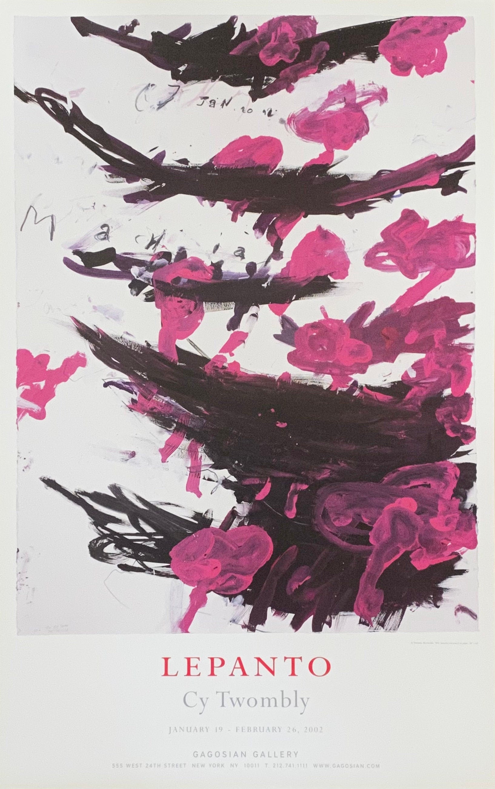 Cy Twombly Original-Kunstposter – 24.0"×38.0" (61×96.5cm)