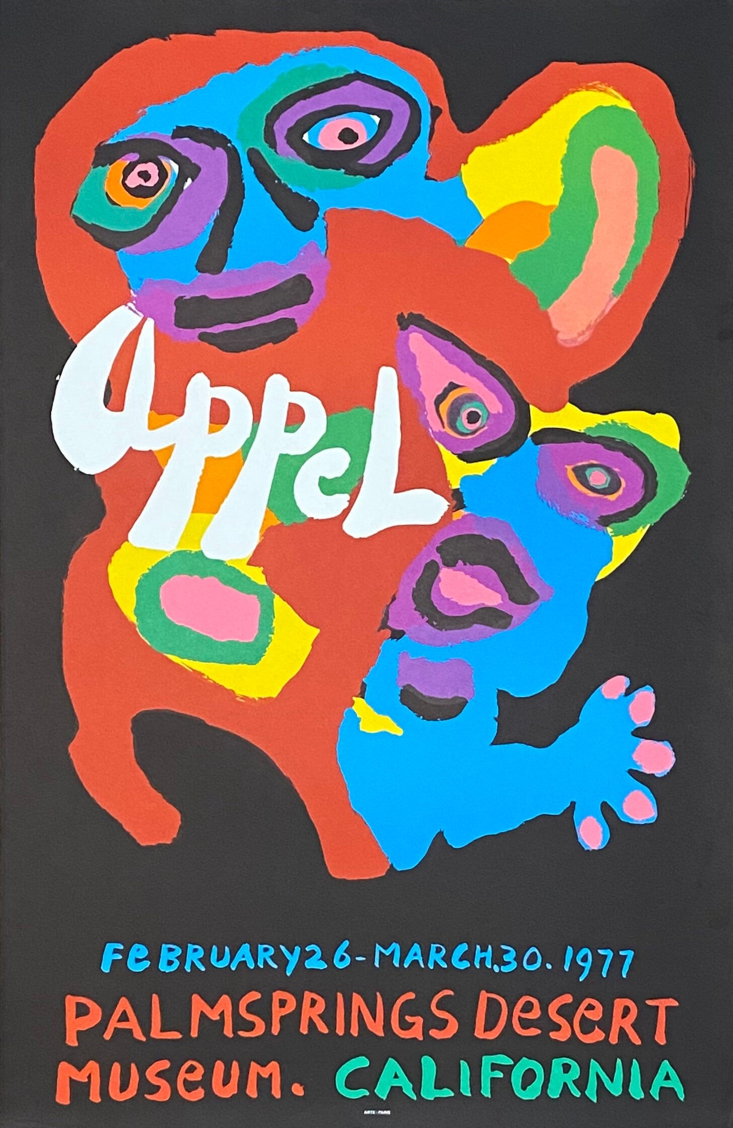 Karel Appel Original-Kunstaustellungsplakat – 54×83cm (21.3"×32.7")