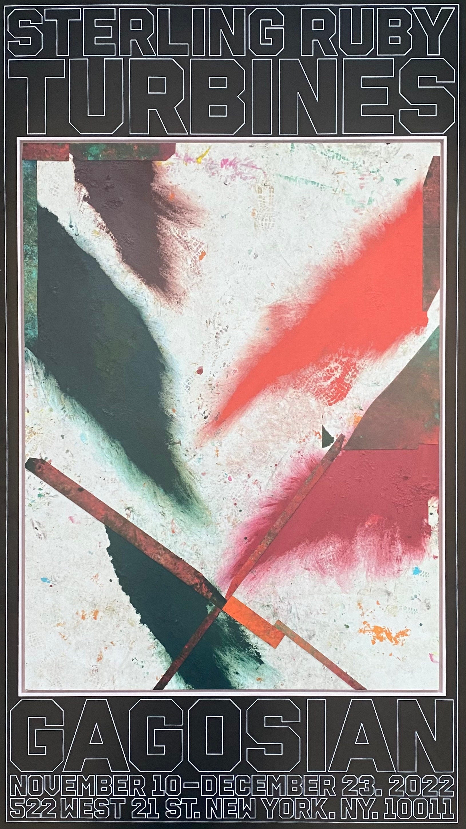 Sterling Ruby Turbines Original-Kunstposter – 56,5 × 100 cm