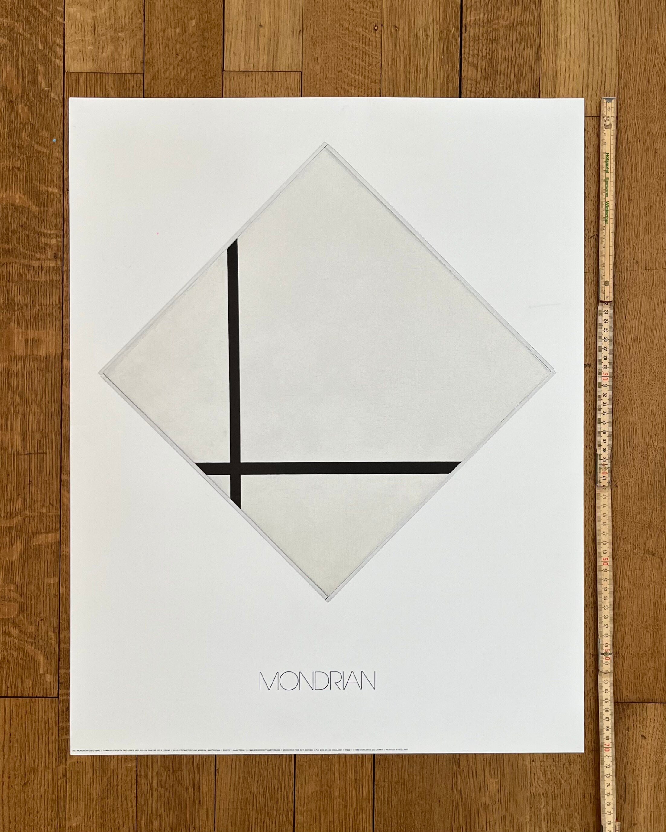 Piet Mondrian Original-Kunstposter – 22.0"×28.0" (56×71cm)