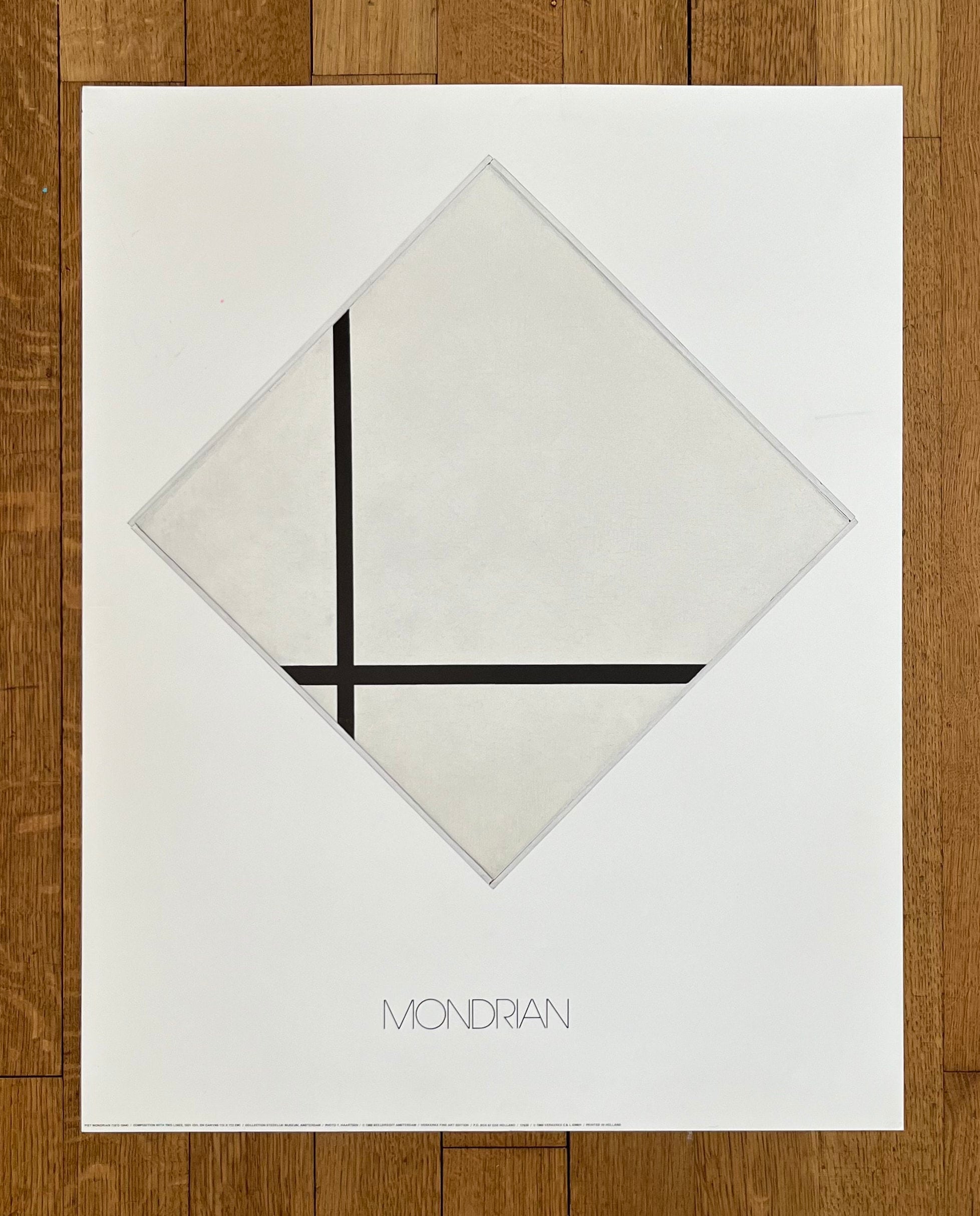 Piet Mondrian Original-Kunstposter – 22.0"×28.0" (56×71cm)