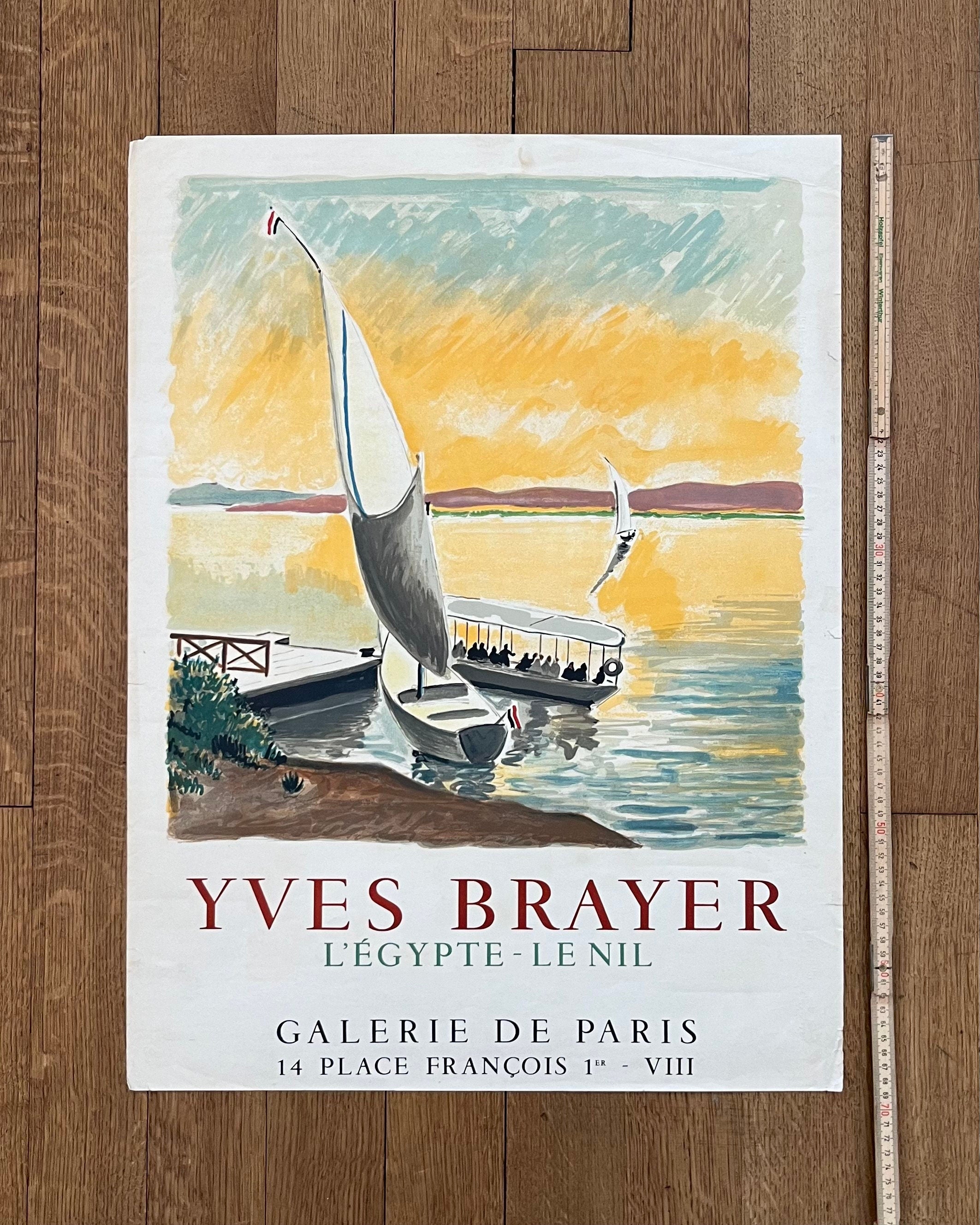 Yves Brayer original art poster used - 20.3"×27.2" (51.5×69cm)