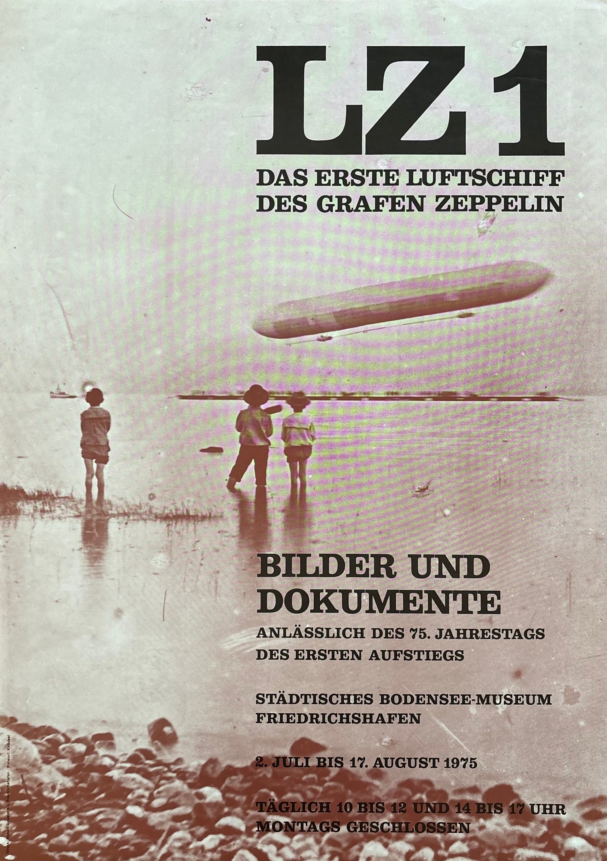 Affiche d'art originale Zeppelin LZ 1 - 60×84 cm (23,6"×33,1")
