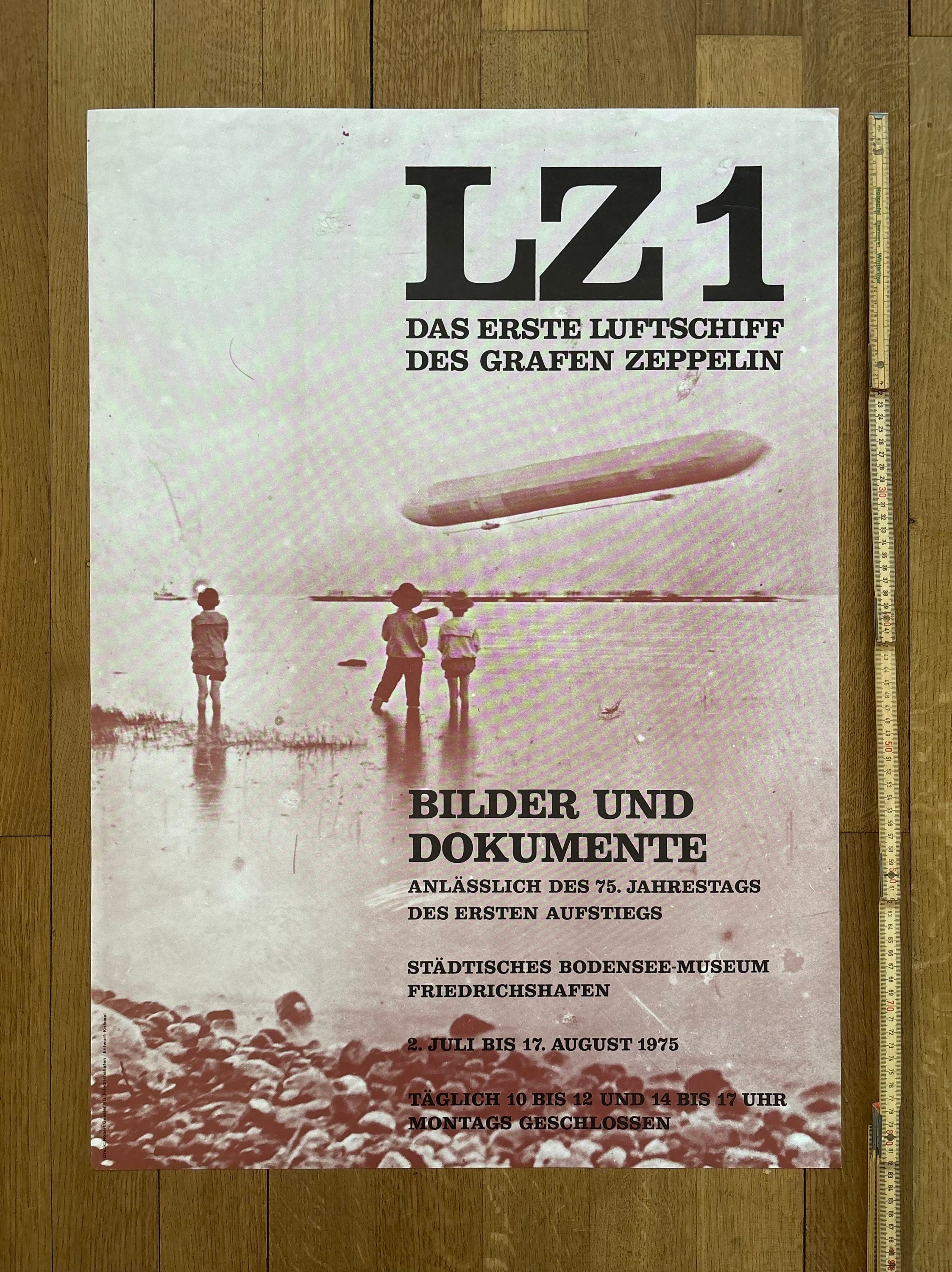 Affiche d'art originale Zeppelin LZ 1 - 60×84 cm (23,6"×33,1")