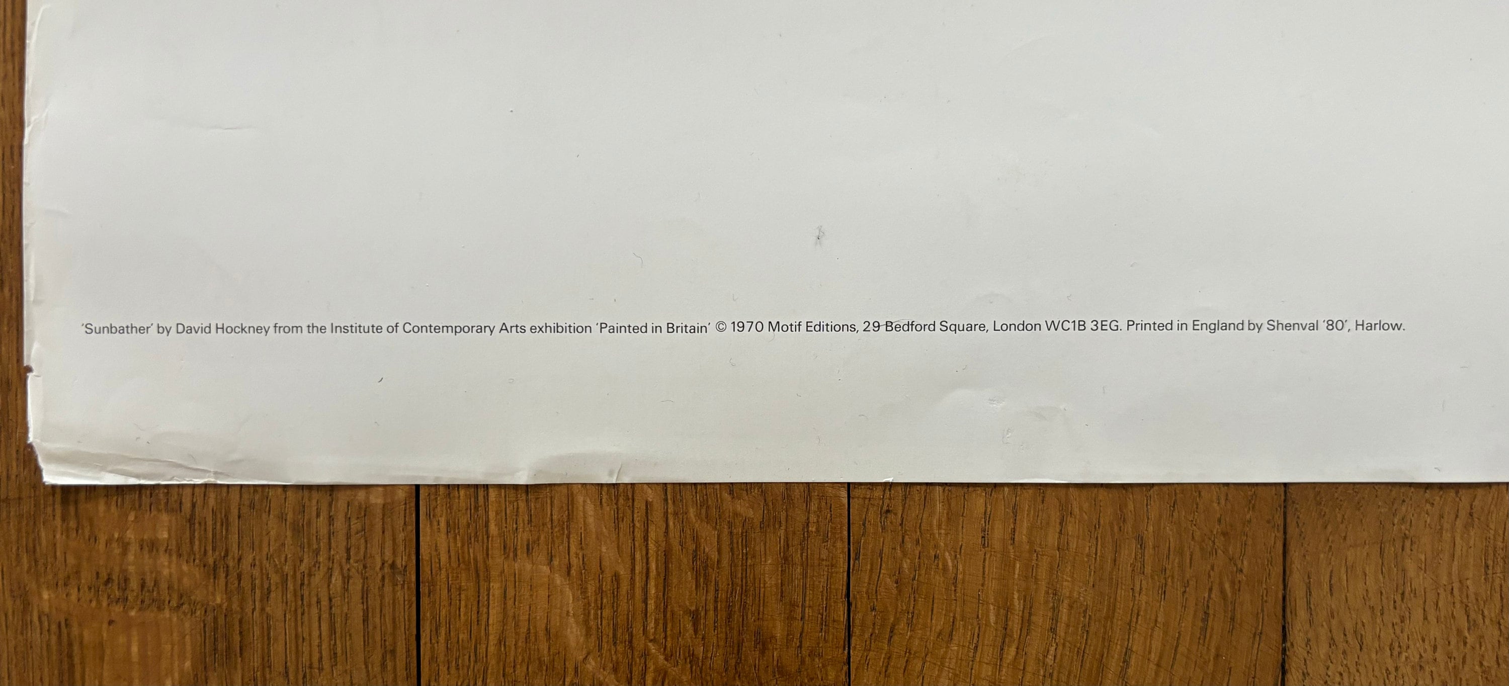 David Hockney original art poster - 20.1"×26.0" (51×66cm)