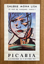 Francis Picabia original art poster used - 18.1"×28.0" (46×71cm)