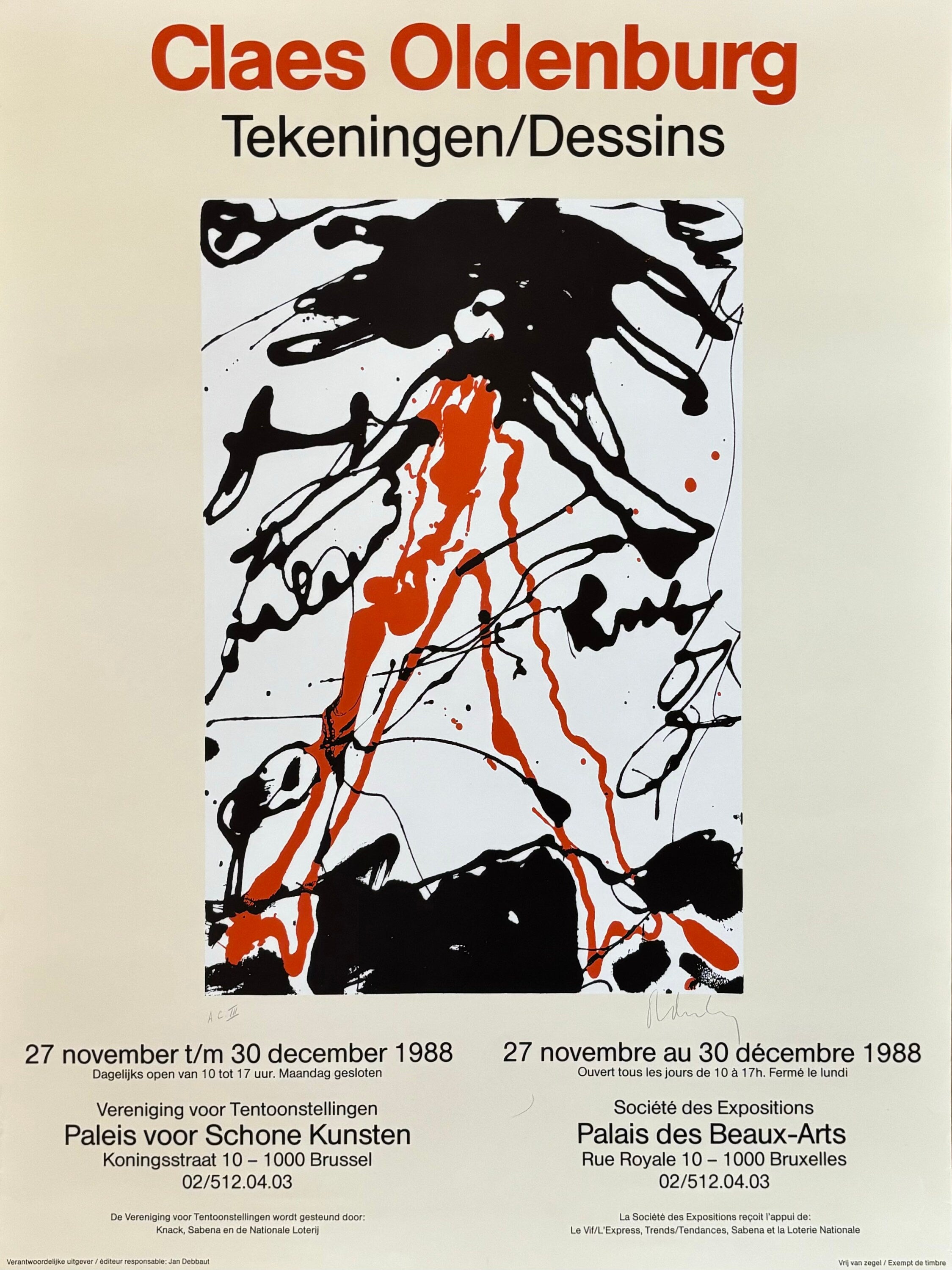 Claes Oldenburg Original-Kunstposter – 45 × 60 cm