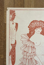 Aubrey Beardsley original art poster used - 23.2"×34.4" (59×87.5cm)