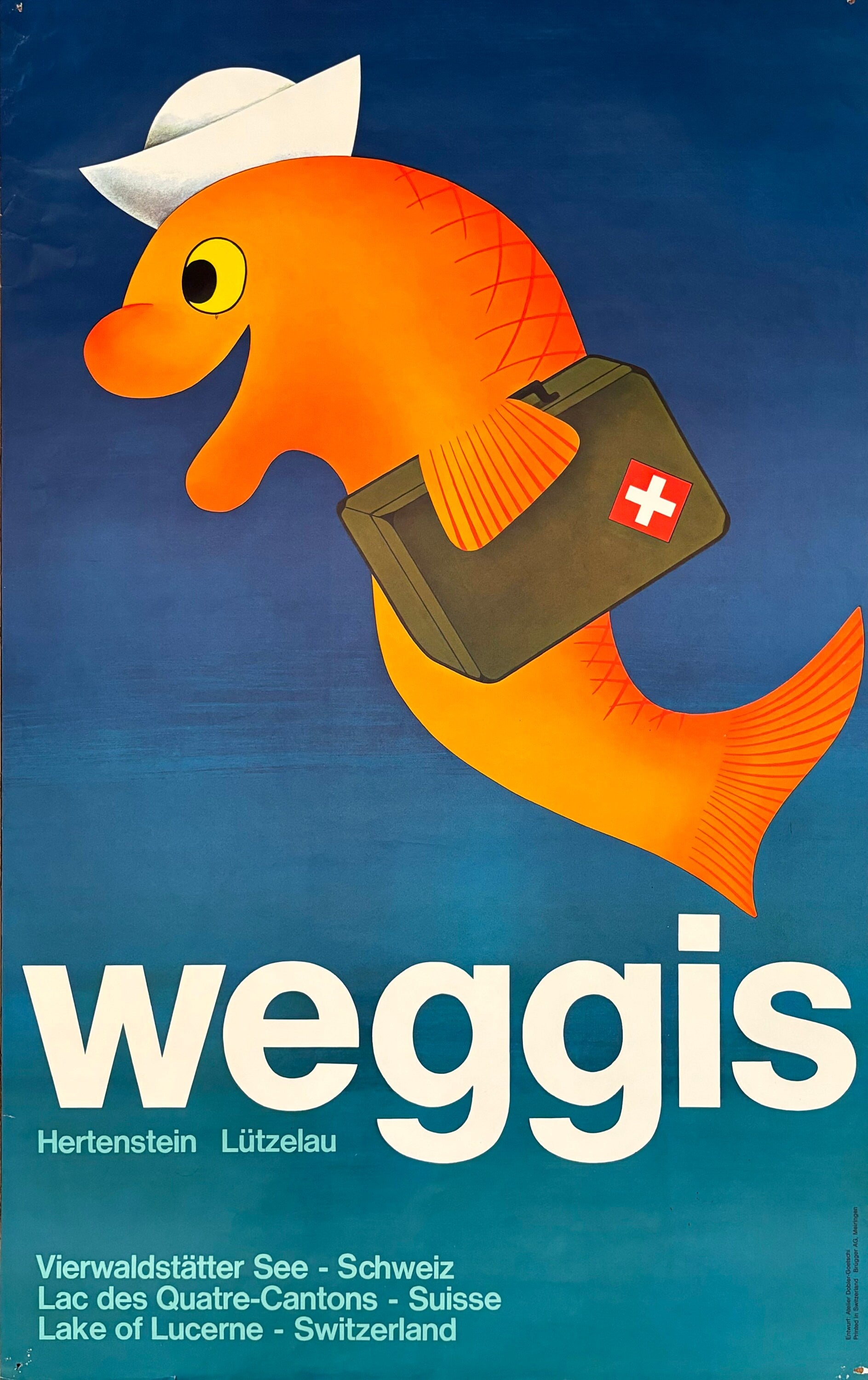 Dobler Goetschi original art poster used - 25.0"×40.0" (63.5×101.5cm)