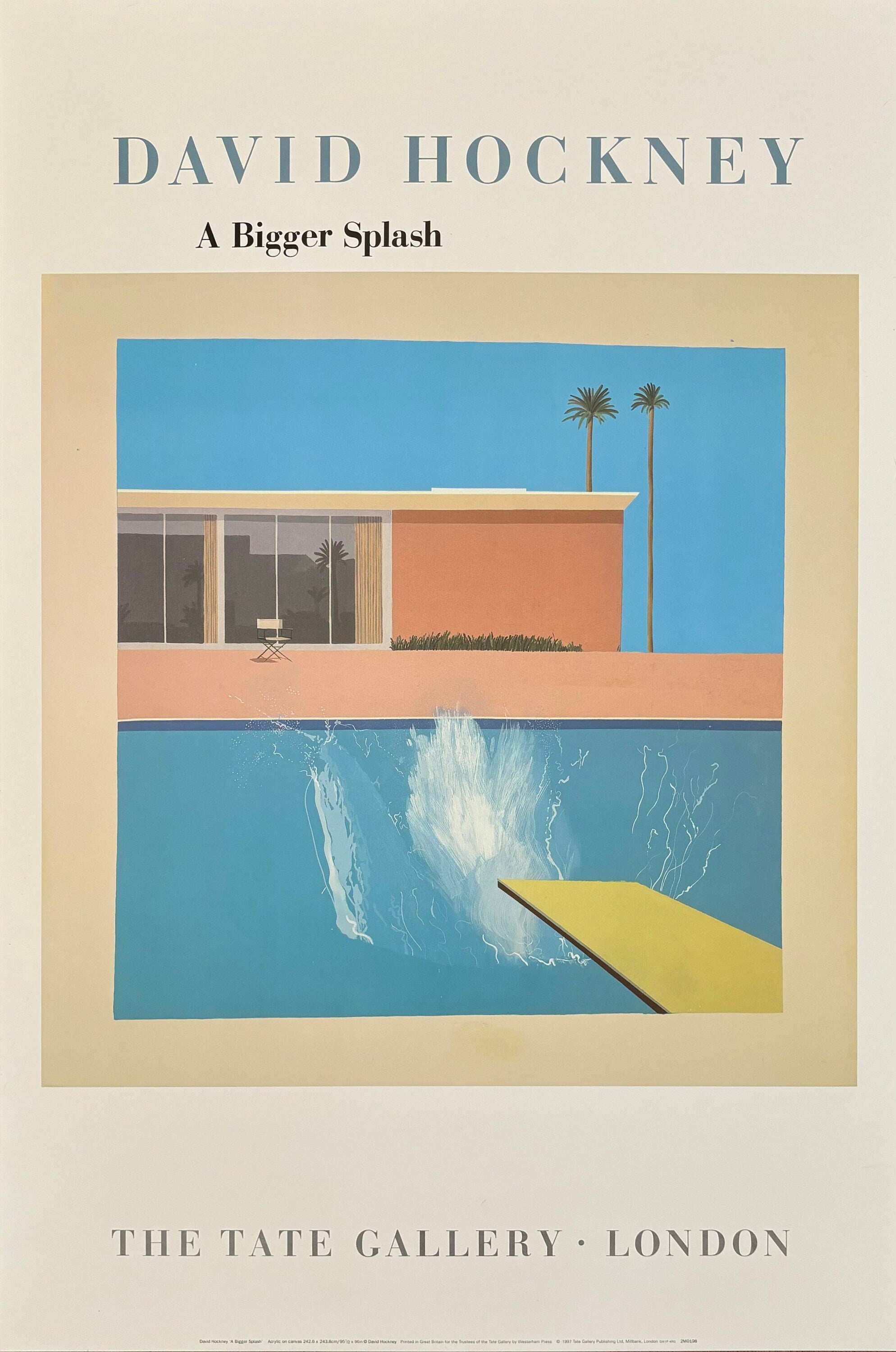 David Hockney original exhibition poster - 20.1"×29.9" (51×76cm)