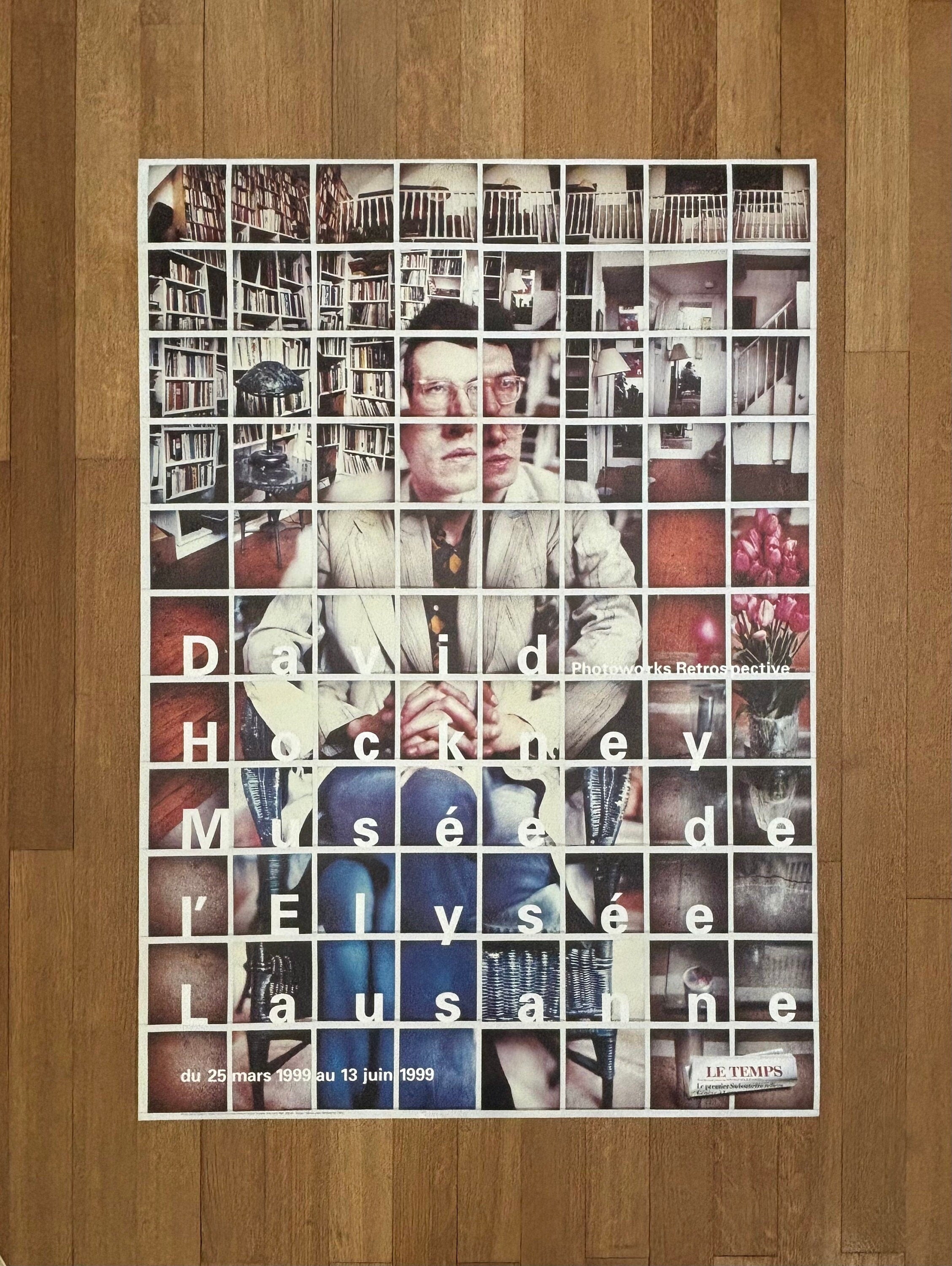 David Hockney original art poster used - 35.4"×50.4" (90×128cm)