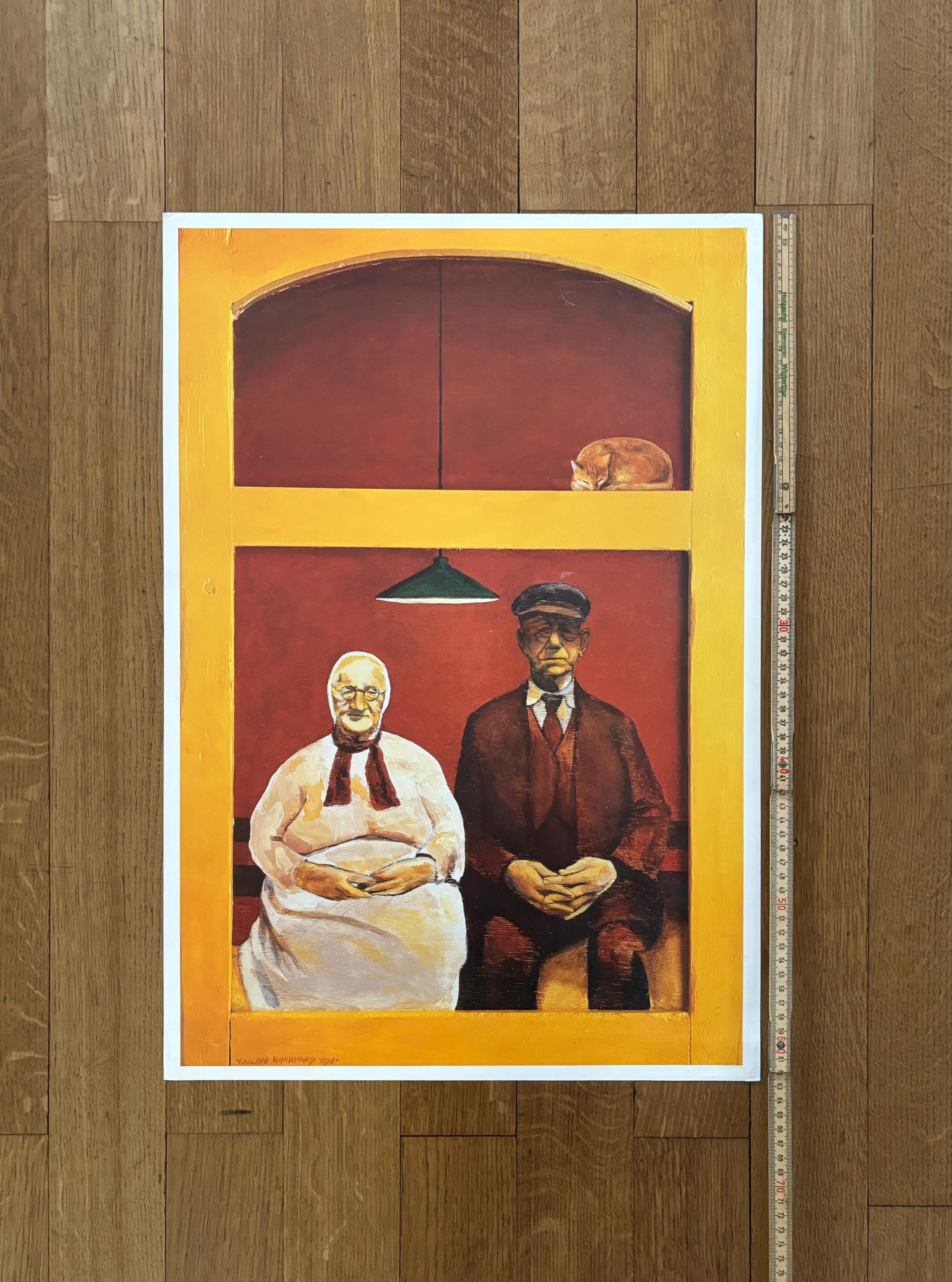 Original-Kunstposter „Alte Menschen im roten Zimmer“ – 44 x 63 cm (17,3" x 24,8")