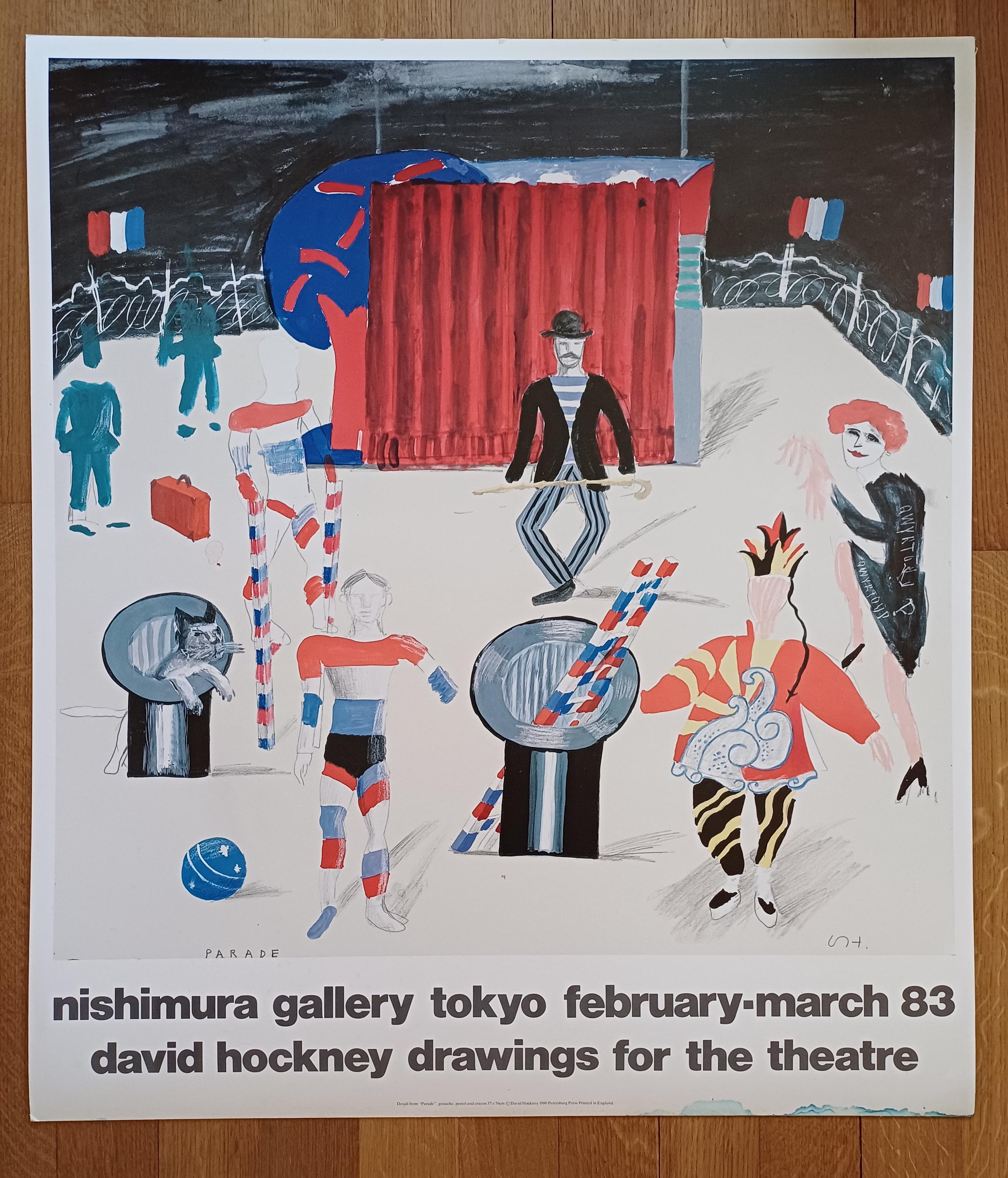 David Hockney original poster used - 31.5"×36.4" (80×92.5cm)