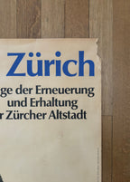 Helmhaus Zürich original art poster - 35.4"×50.2" (90×127.5cm)