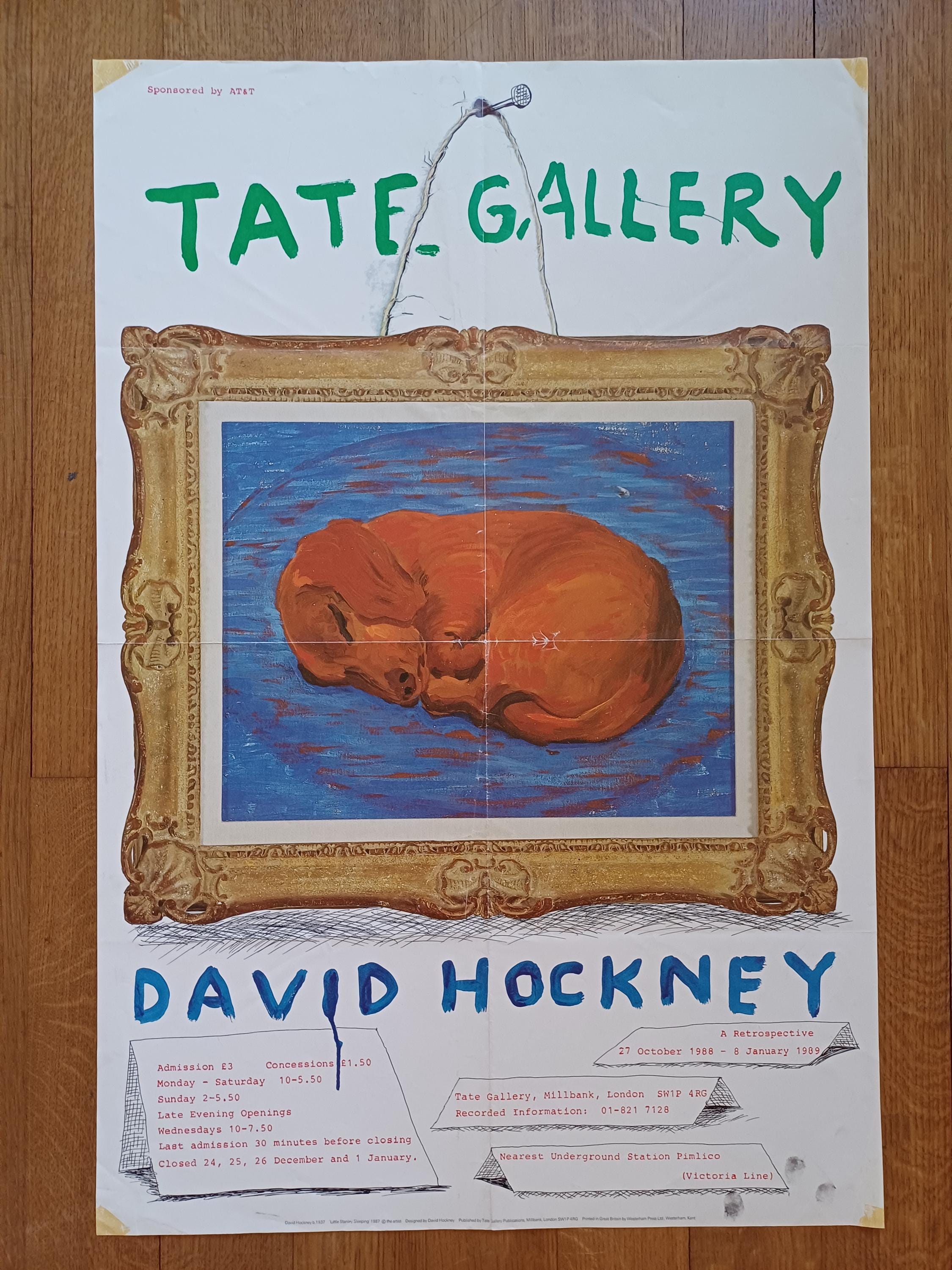 David Hockney original poster used - 19.9"×29.9" (50.5×76cm)