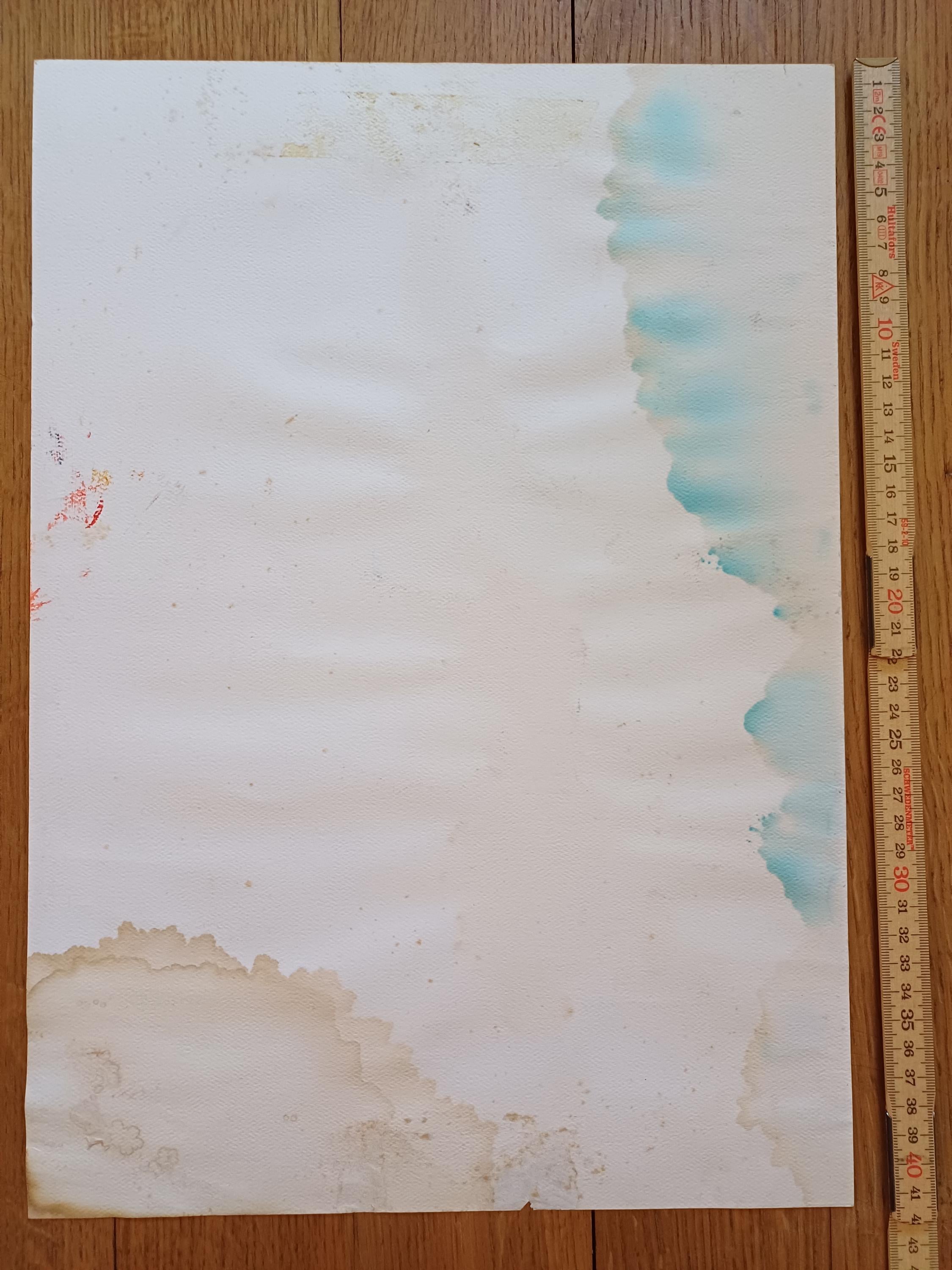 David Hockney original menu card used - 11.8"×16.5" (30×42cm)