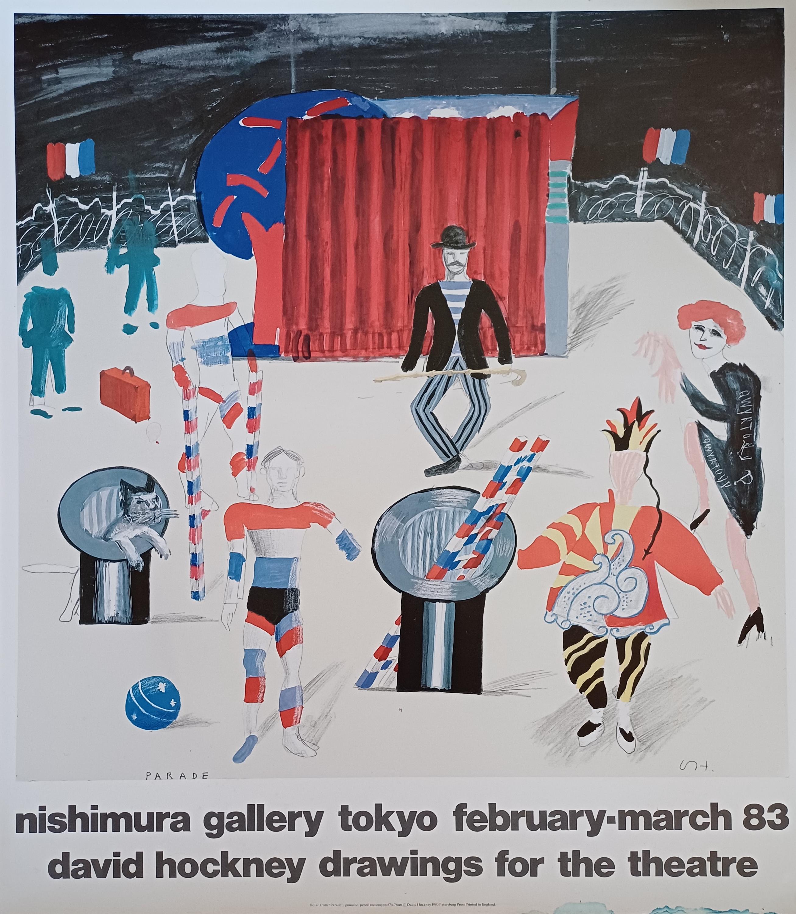 David Hockney original poster used - 31.5"×36.4" (80×92.5cm)