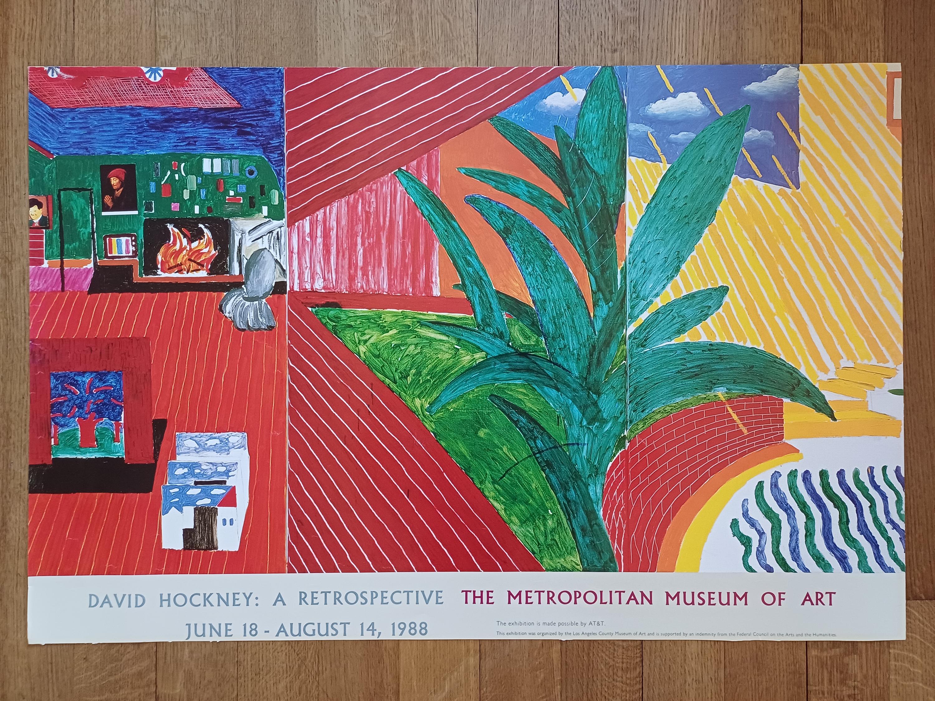 David Hockney original poster used - 36.0"×23.8" (91.5×60.5cm)