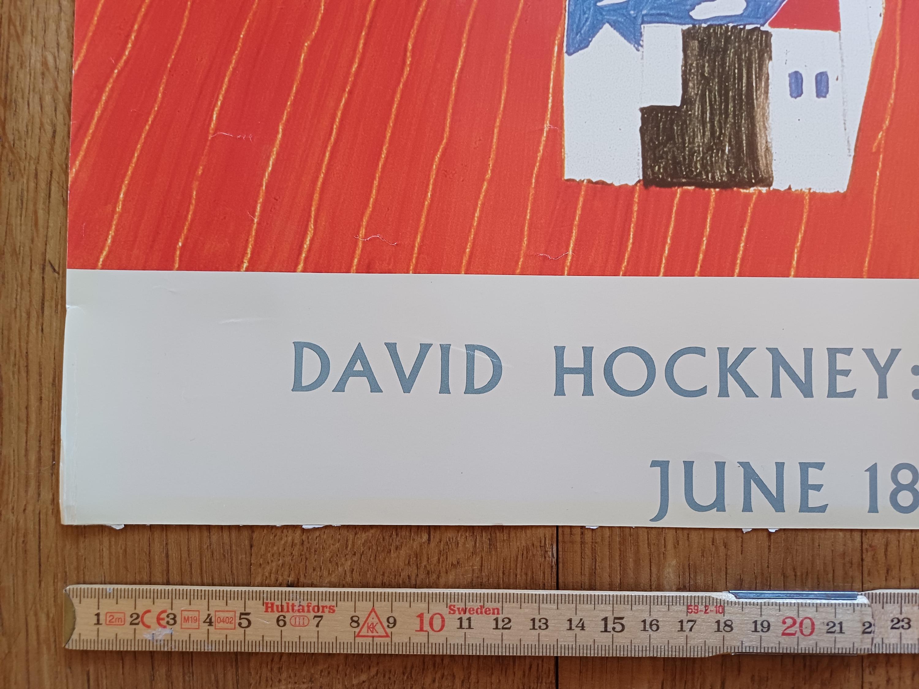 David Hockney original poster used - 36.0"×23.8" (91.5×60.5cm)