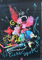 Jean Tinguely original art poster - 35.8"×50.4" (91×128cm)