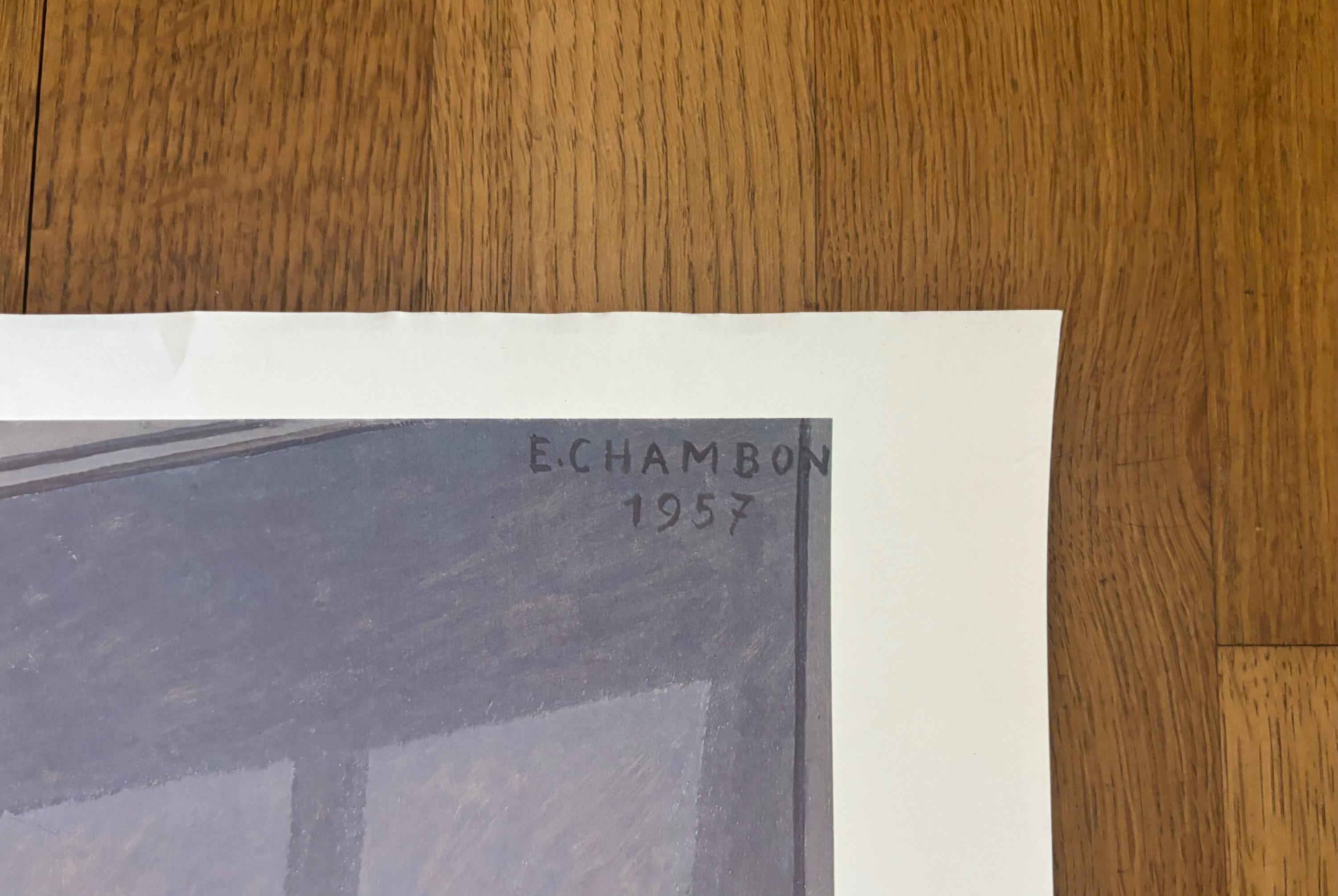Affiche originale de l'exposition Emile Chambon - 48×71,5cm (18.9"×28.1")