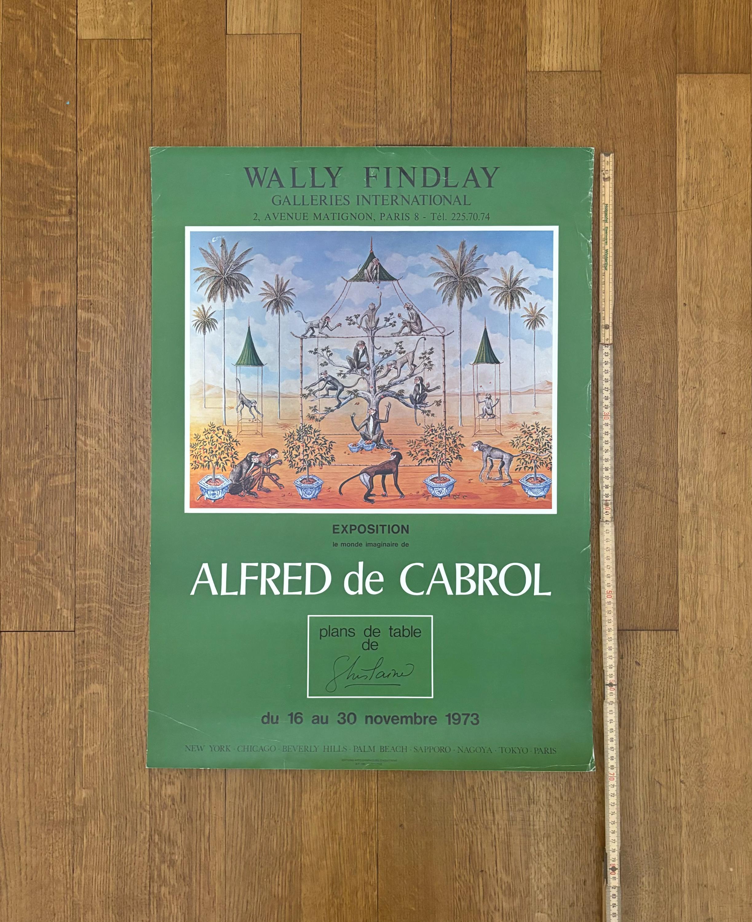 Alfred de Cabrol original art exhibition poster - 19.7"×27.6" (50×70cm)