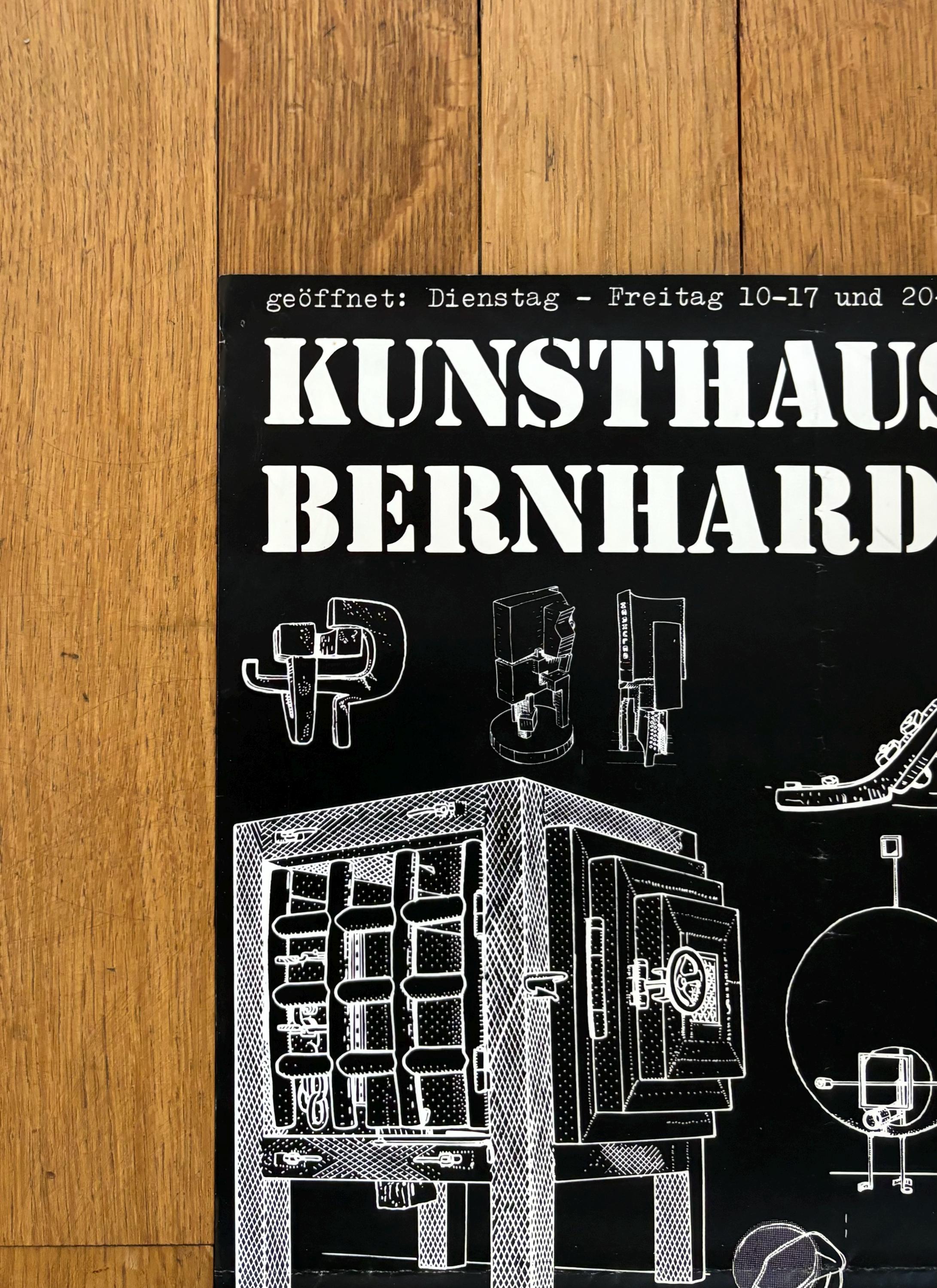 Bernhard Luginbühl original art exhibition poster - 35.6"×50.4" (90.5×128cm)