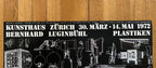 Bernhard Luginbühl original art exhibition poster - 35.6"×50.4" (90.5×128cm)