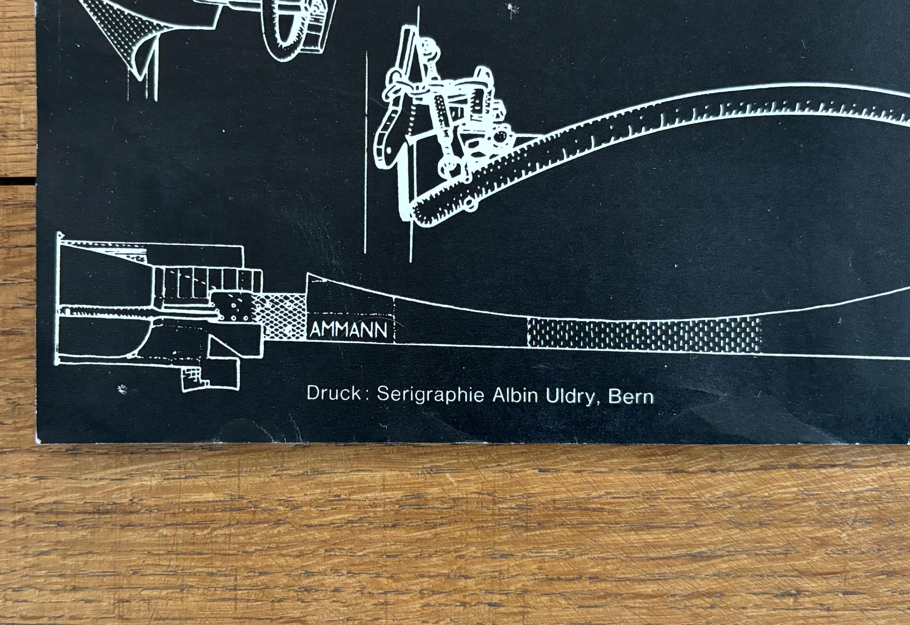 Bernhard Luginbühl original art exhibition poster - 35.6"×50.4" (90.5×128cm)