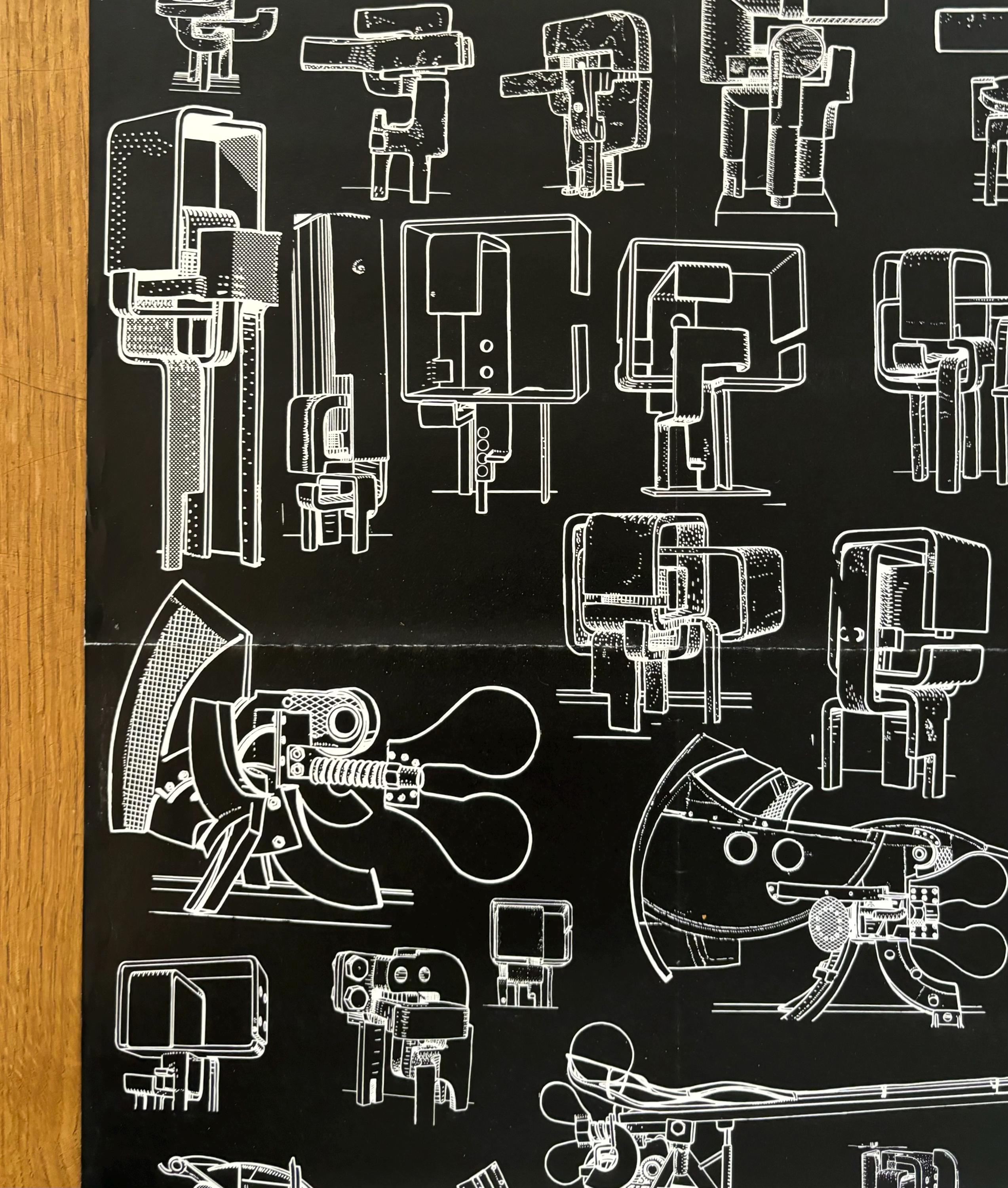 Bernhard Luginbühl original art exhibition poster - 35.6"×50.4" (90.5×128cm)