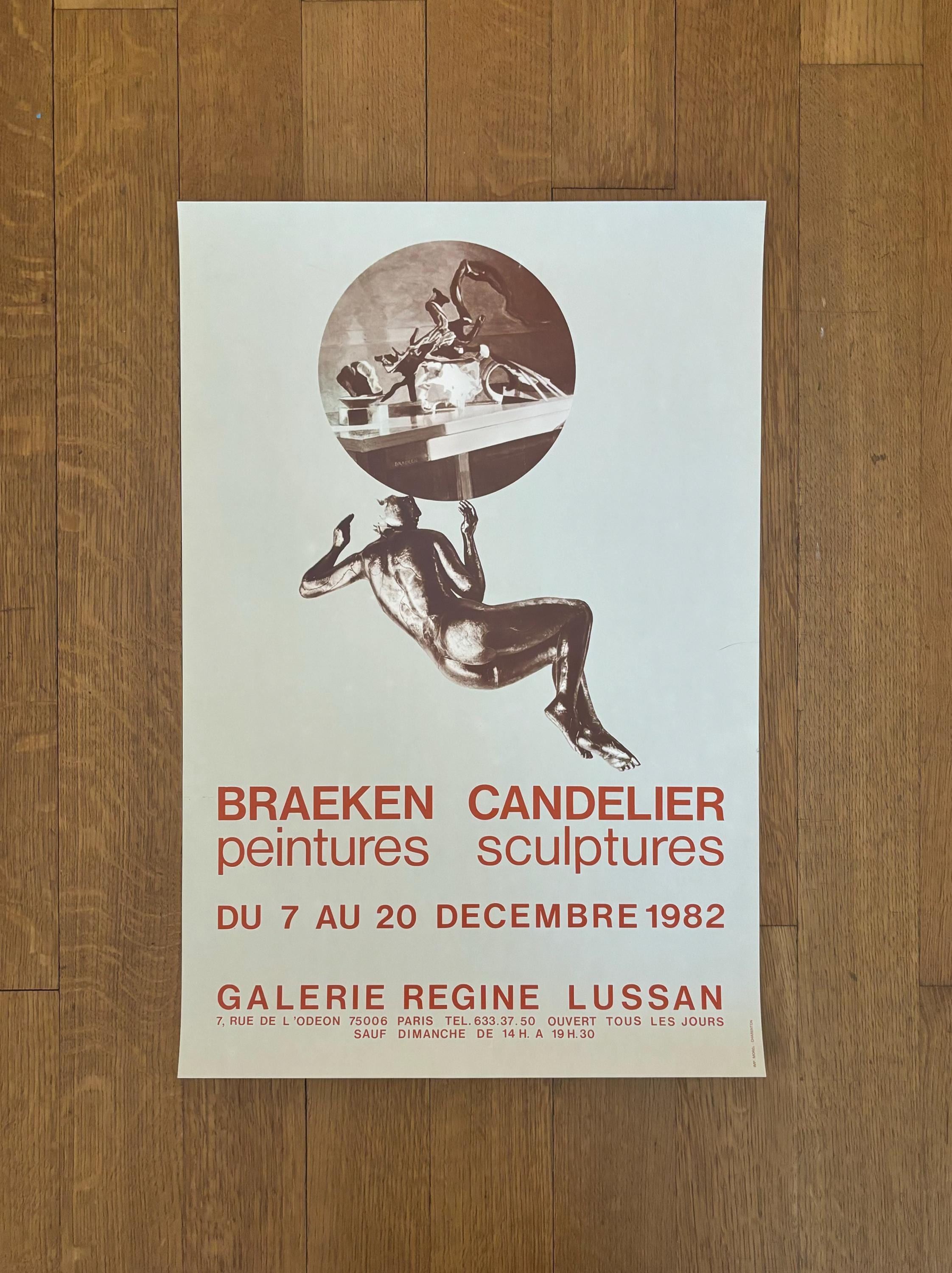 christian candelier and bernard braeken original art exhibition poster - 15.9"×23.6" (40.5×60cm)