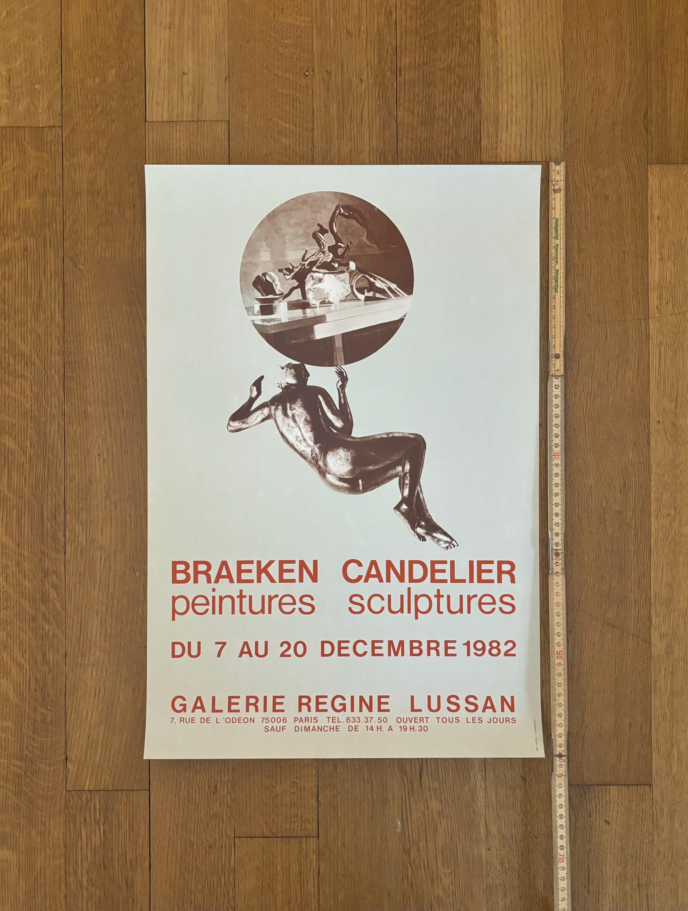 christian candelier and bernard braeken original art exhibition poster - 15.9"×23.6" (40.5×60cm)